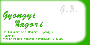 gyongyi magori business card