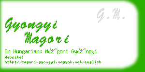 gyongyi magori business card